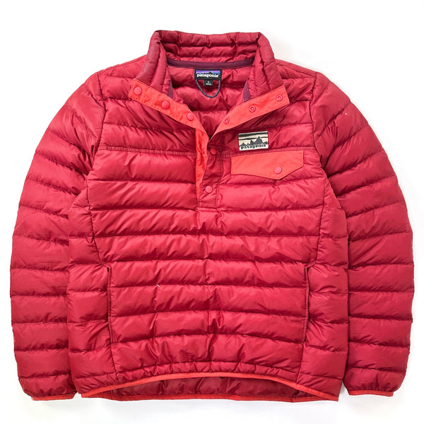 2015 Patagonia Womens Recycled Polyester Down Snap-T Pullover, Oxblood (S)