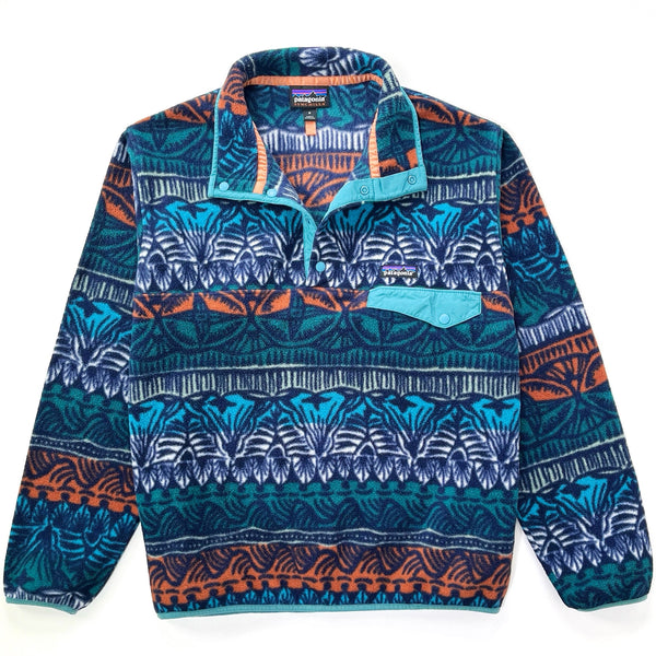 2019 Patagonia Printed Synchilla Snap-T Pullover, Tradewinds: Stone Blue (M)