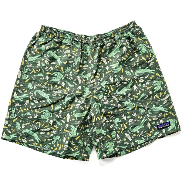 2020 Patagonia Mens 5” Printed Nylon Baggies Shorts, Alligators & Bullfrogs (M)