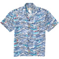 2007 Patagonia Limited Edition Pataloha Print Shirt, Hokusai Surfers: Orbit Blue (L)