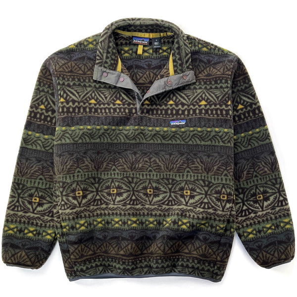 1998 Patagonia Printed Synchilla Snap-T, Tradewinds: Eucalyptus (M)