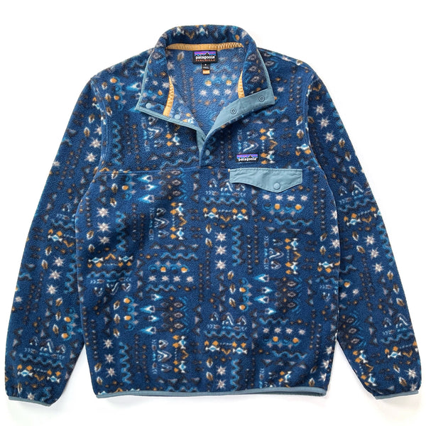 2022 Patagonia Printed Synchilla Snap-T, Wandering Woods: Tidepool Blue (M)