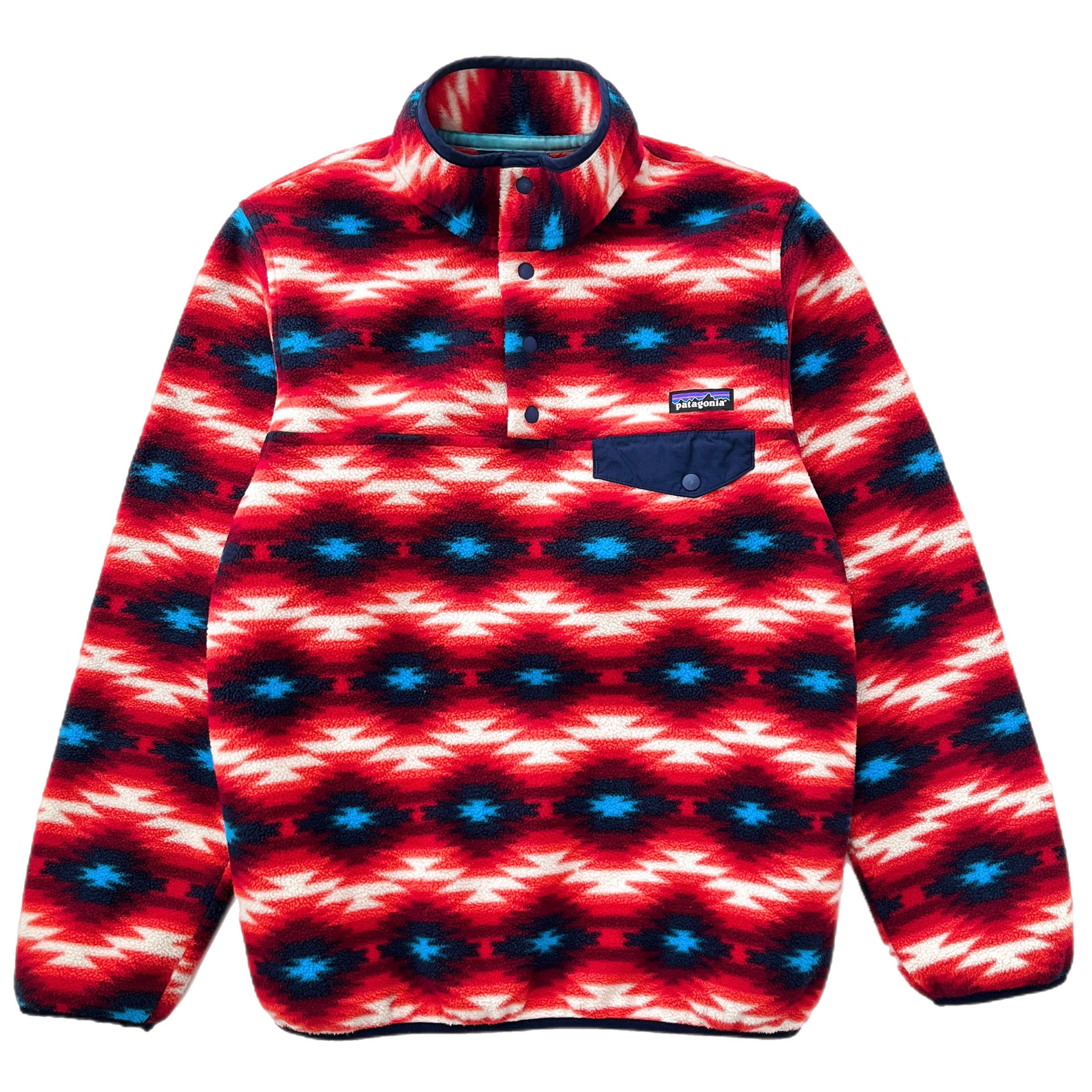 2015 Patagonia Womens Printed Synchilla Snap-T Pullover, Wild Desert (M)