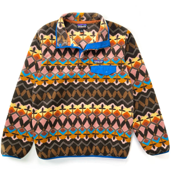 2021 Patagonia Womens Printed Synchilla Snap-T, Companion Big: Anthos Pink (M)