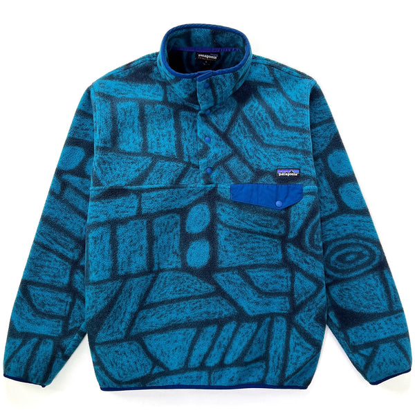 2015 Patagonia Printed Synchilla Snap-T Pullover, Shale: Navy Blue (M)