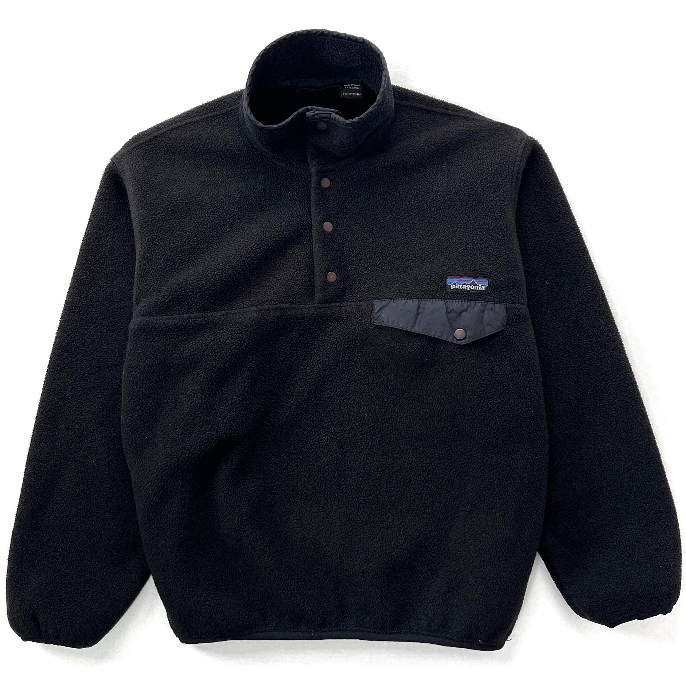 1995 Patagonia Synchilla Snap-T Pullover, Black & Hunter (S)
