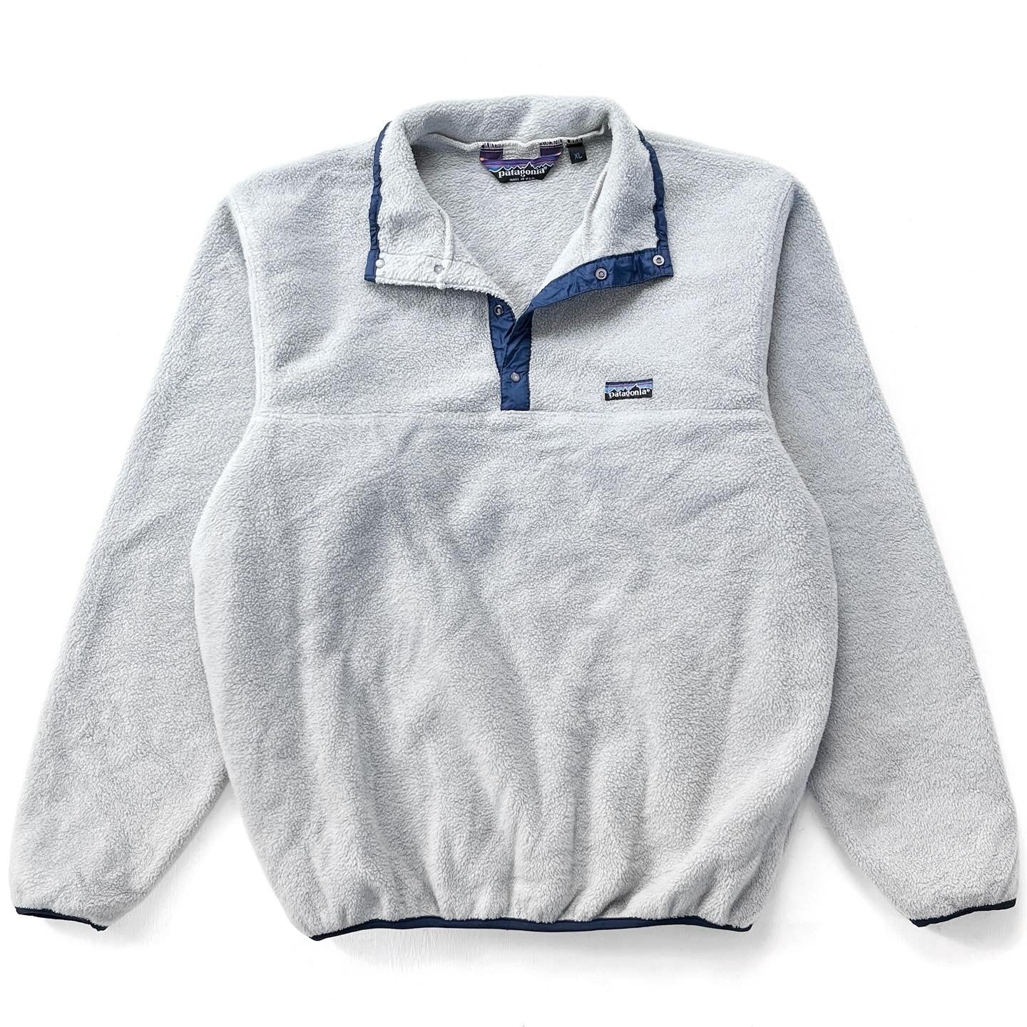 1985 Patagonia First Generation Synchilla Snap T-Neck, Grey (XL)