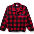 2014 Patagonia Printed Synchilla Snap-T, Fuzzy Plaid: Wax Red (M)