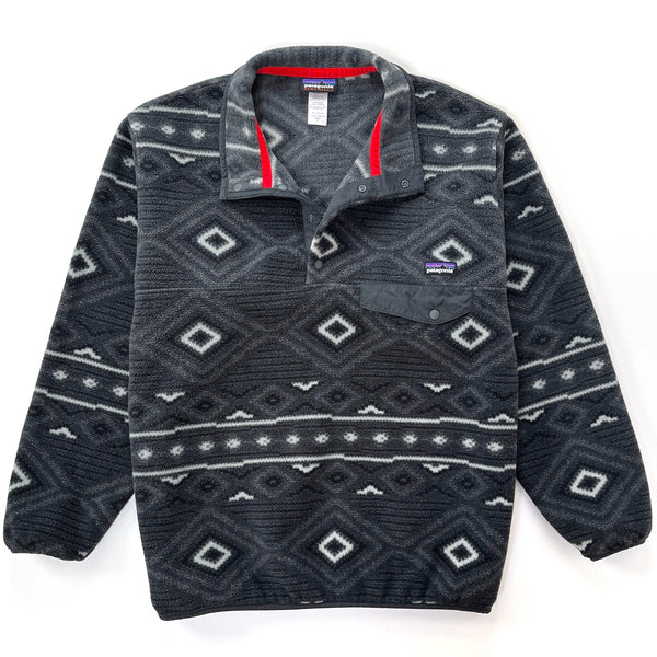 2012 Patagonia Printed Synchilla Snap-T Pullover, Eyota: Charcoal (M)