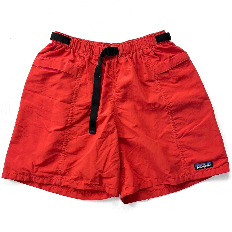 2001 Patagonia Mens 5” Belted Nylon River Shorts, Lobster (M)