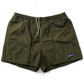 1995 Patagonia Mens 3.5” Nylon Baggies Shorts, Dark Olive (S)
