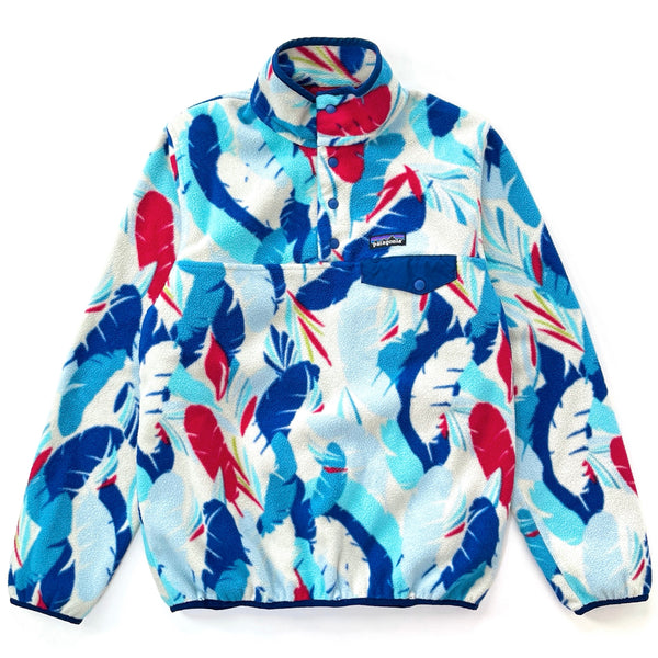 2016 Patagonia Womens Printed Synchilla Snap-T, Feather Dance (M)