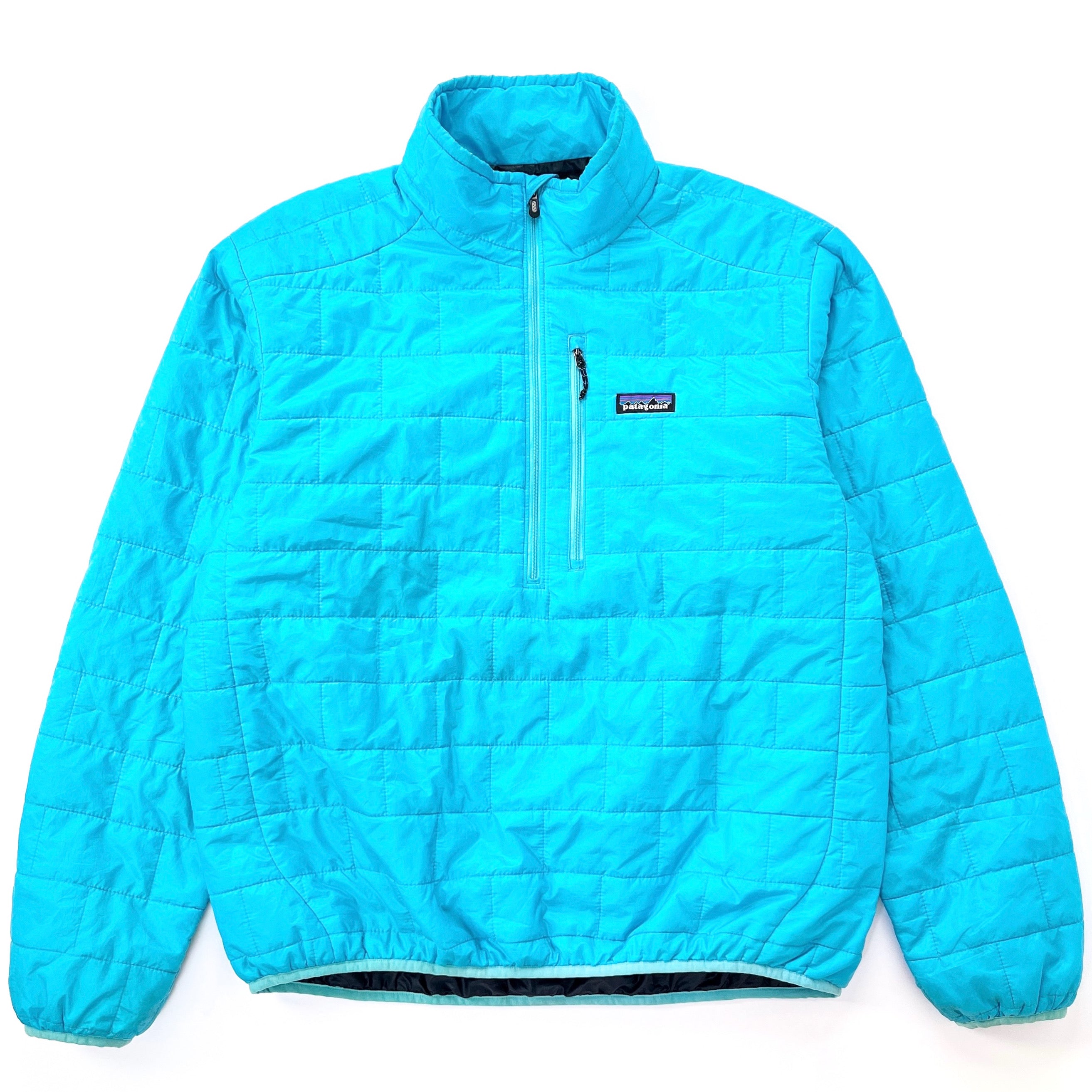 2009 Patagonia Mens Nano Puff Insulated Pullover, Bright Glacier Blue (L)