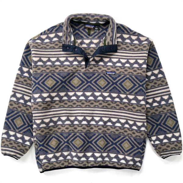 1996 Patagonia Printed Synchilla Snap-T, Saltillo: Driftwood (XL)