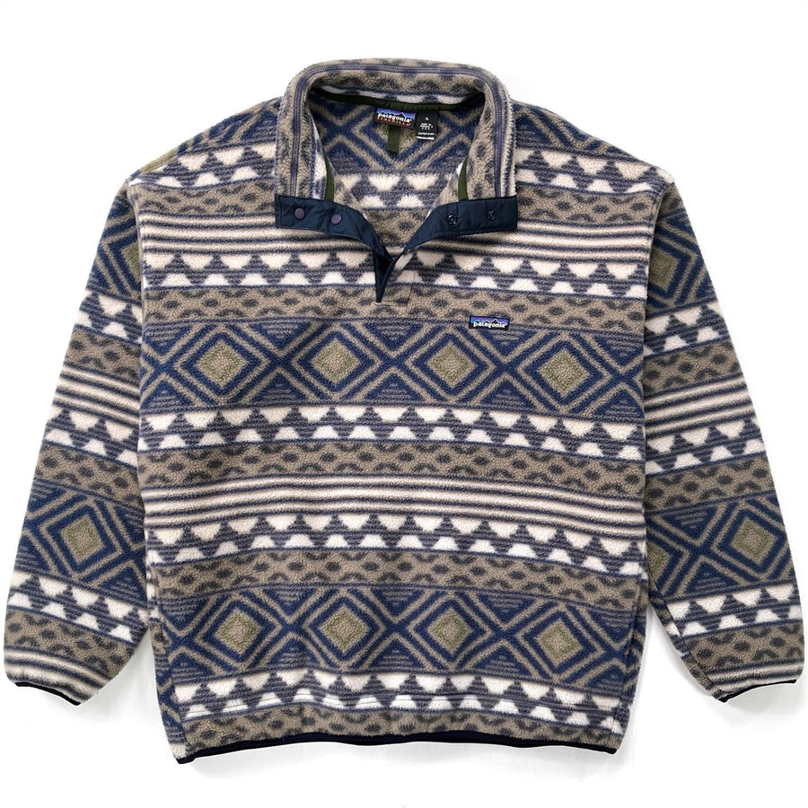 1996 Patagonia Printed Synchilla Snap-T, Saltillo: Driftwood (XL)