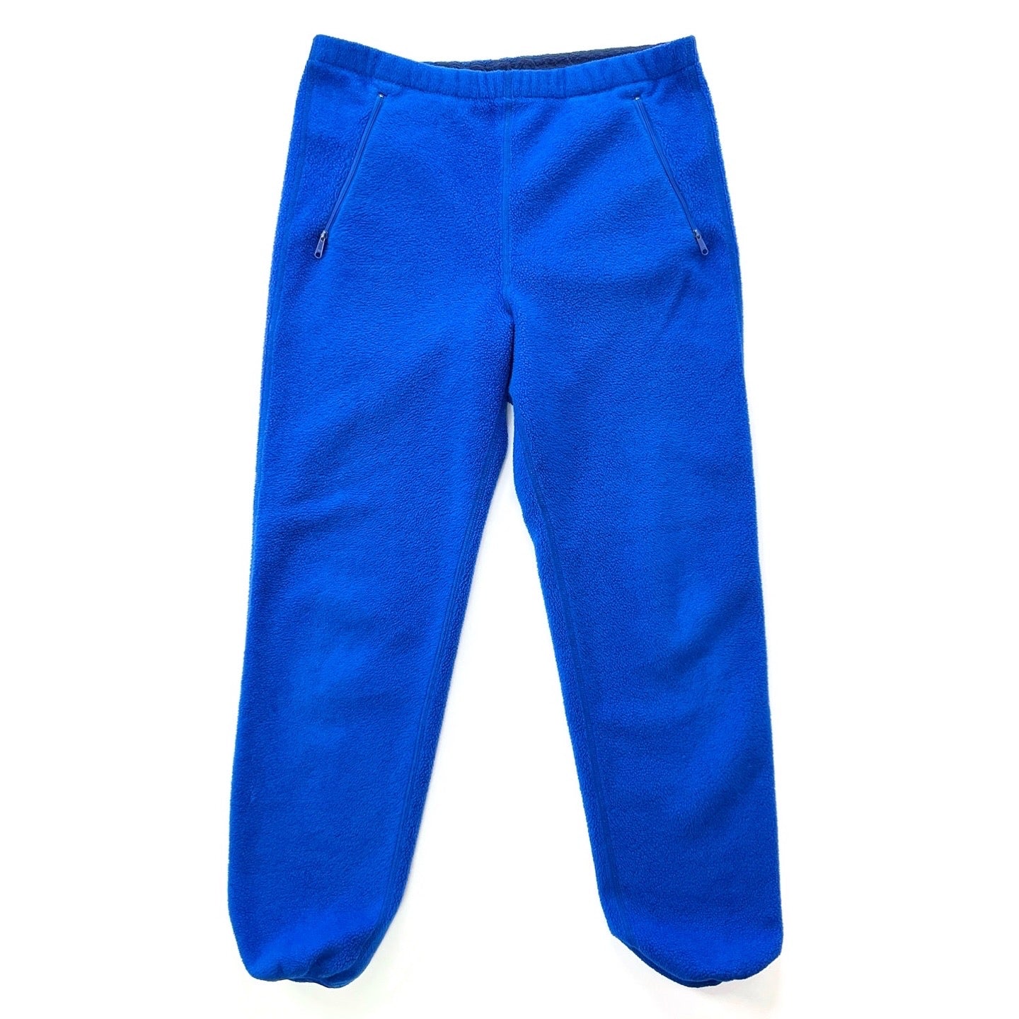 1988 Patagonia Made In The U.S.A. Synchilla Fleece Pants, Cobalt Blue (L)