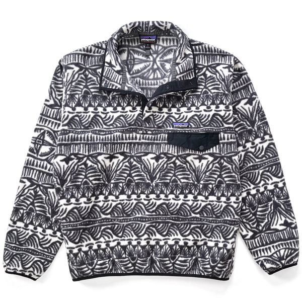 2019 Patagonia Printed Synchilla Snap-T Pullover, Tradewinds: Ink Black (M)