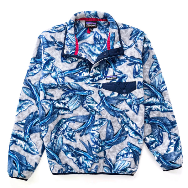 2016 Patagonia Printed Synchilla Snap-T, Hawaiian Fish: Drifter Grey (M)