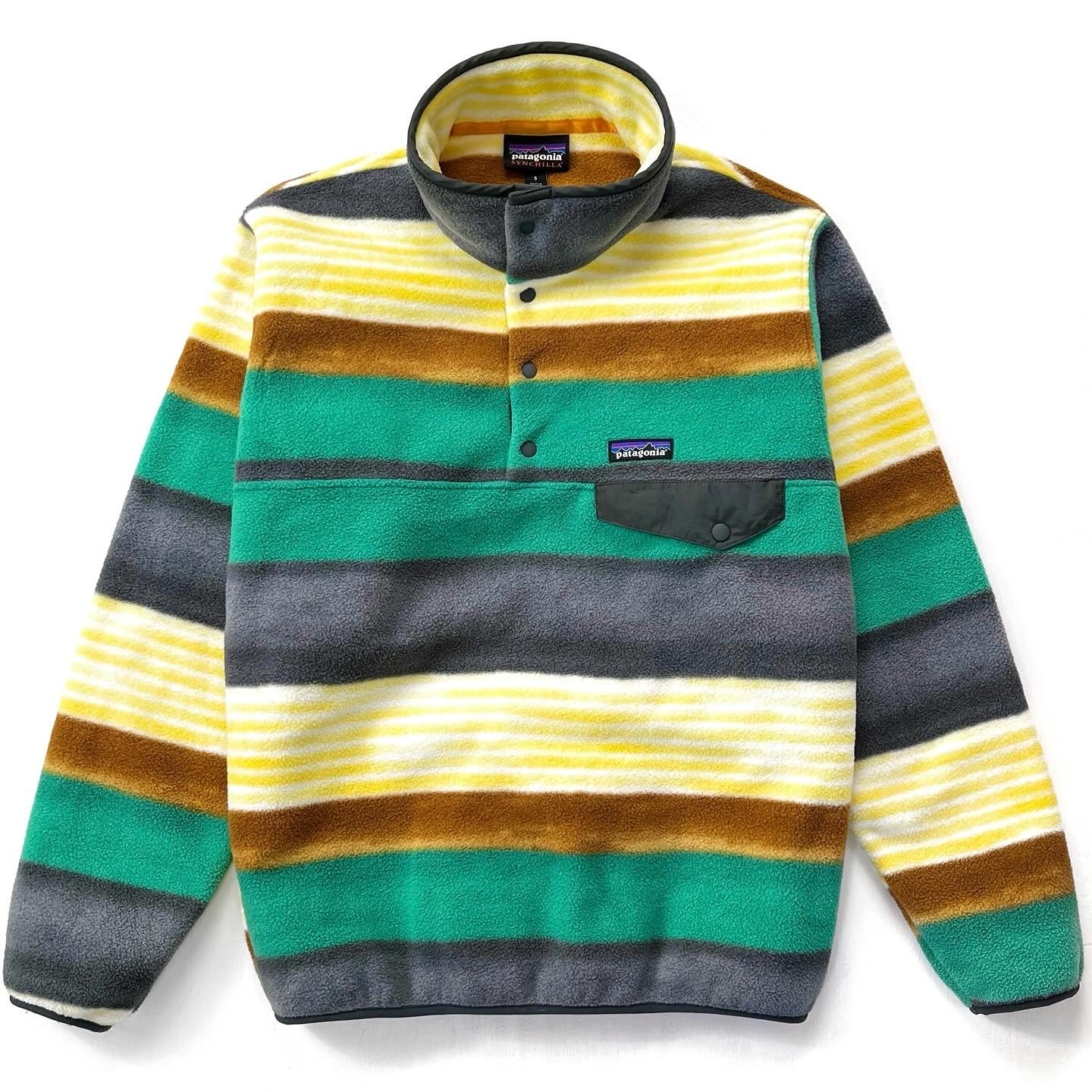 2016 Patagonia Printed Synchilla Snap-T, Painted Fitz Stripe (S)