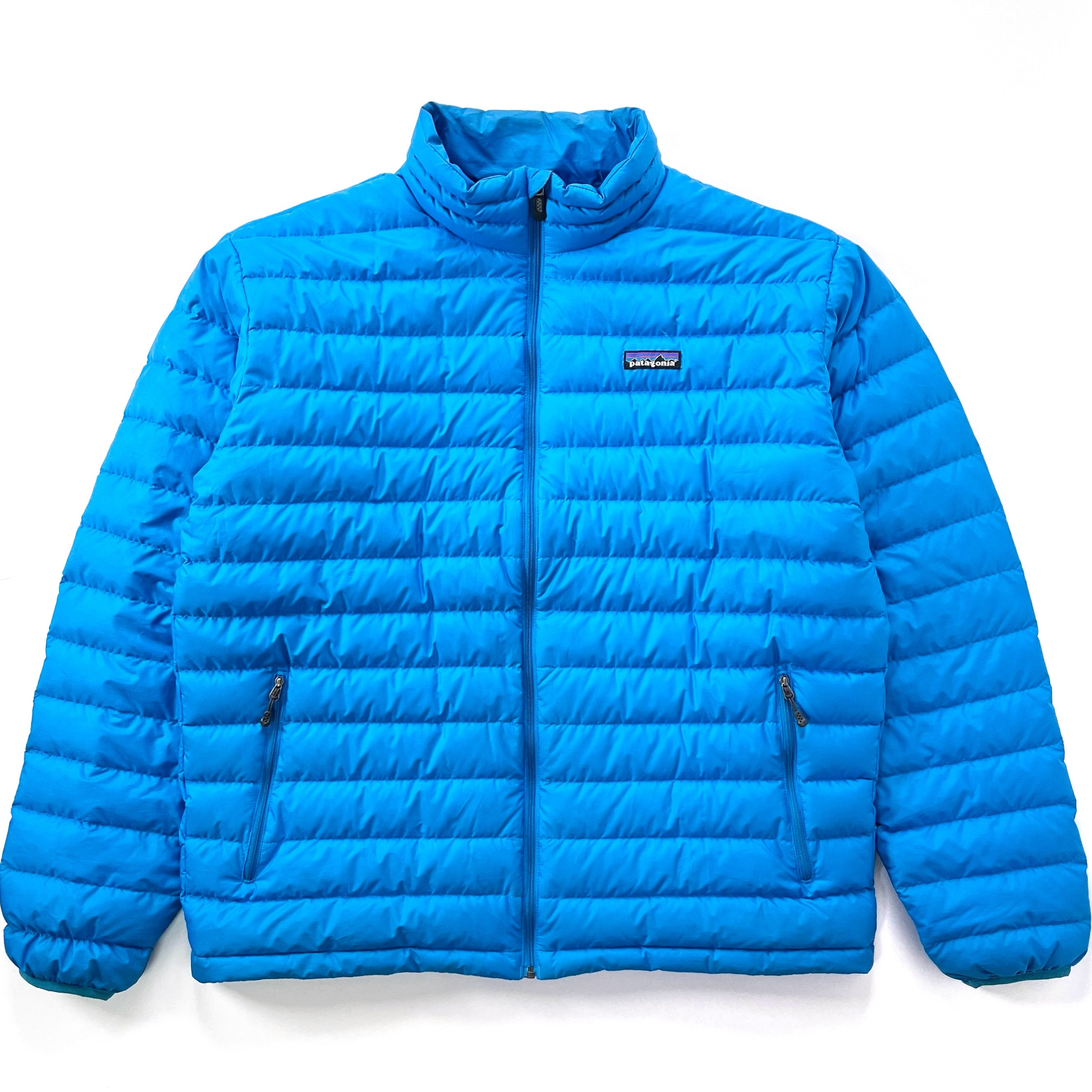 2011 Patagonia Mens Lightweight Recycled Polyester Down Jacket, Blue (L)
