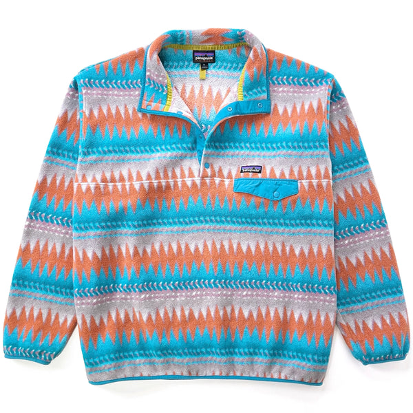 2017 Patagonia Printed Synchilla Snap-T, Laughing Waters: Filter Blue (XL)