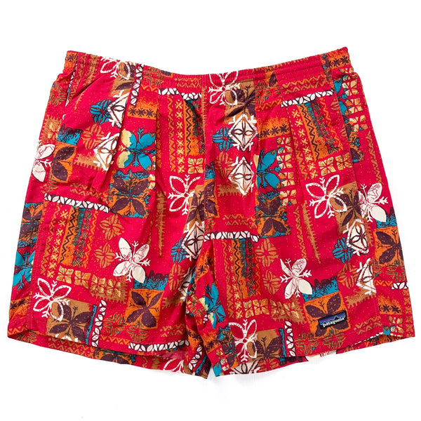 1996 Patagonia Mens 5” Pleated Printed Nylon Baggies Shorts (XL)