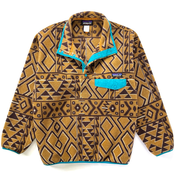 2014 Patagonia Printed Synchilla Snap-T, Montana Siete: Bear Brown (S)