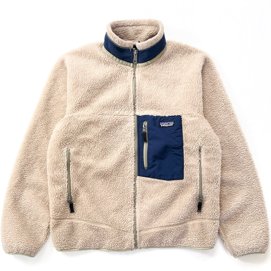 2006 Patagonia Classic Retro-X Fleece Jacket, Natural & Navy (M)
