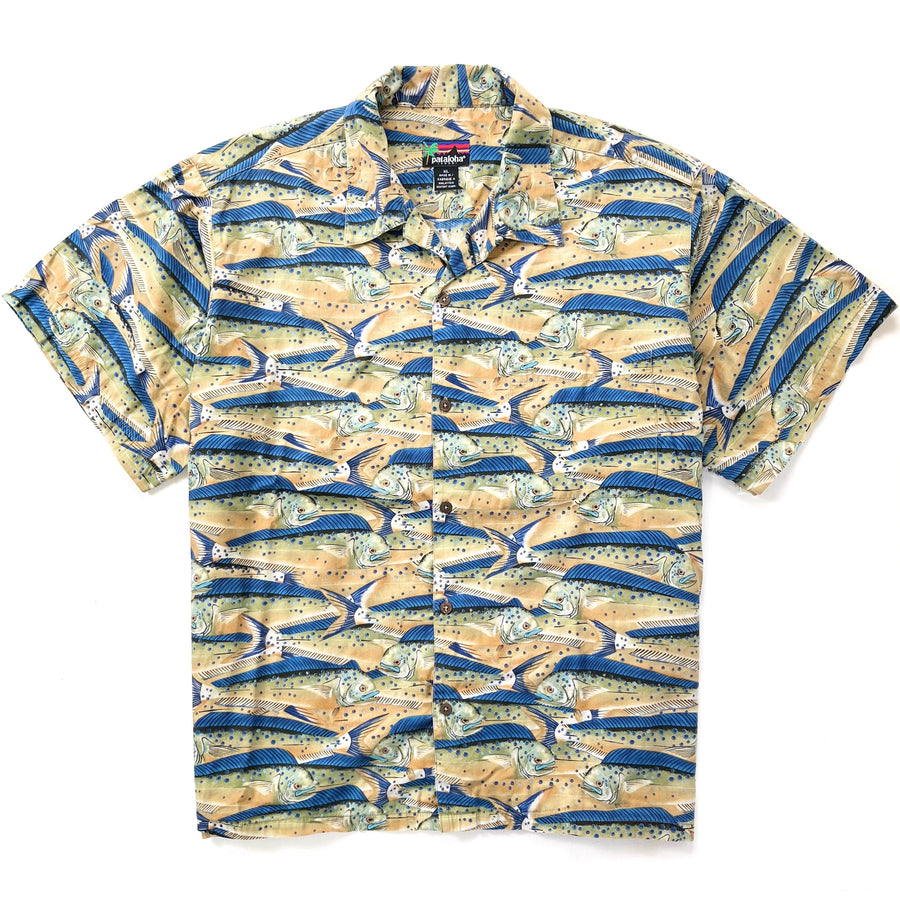 1995 Patagonia Mens Pataloha Print Shirt, Mahi Print (XL)