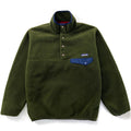 1994 Patagonia Synchilla Snap-T Pullover, Dark Olive & Ink Blue (S)