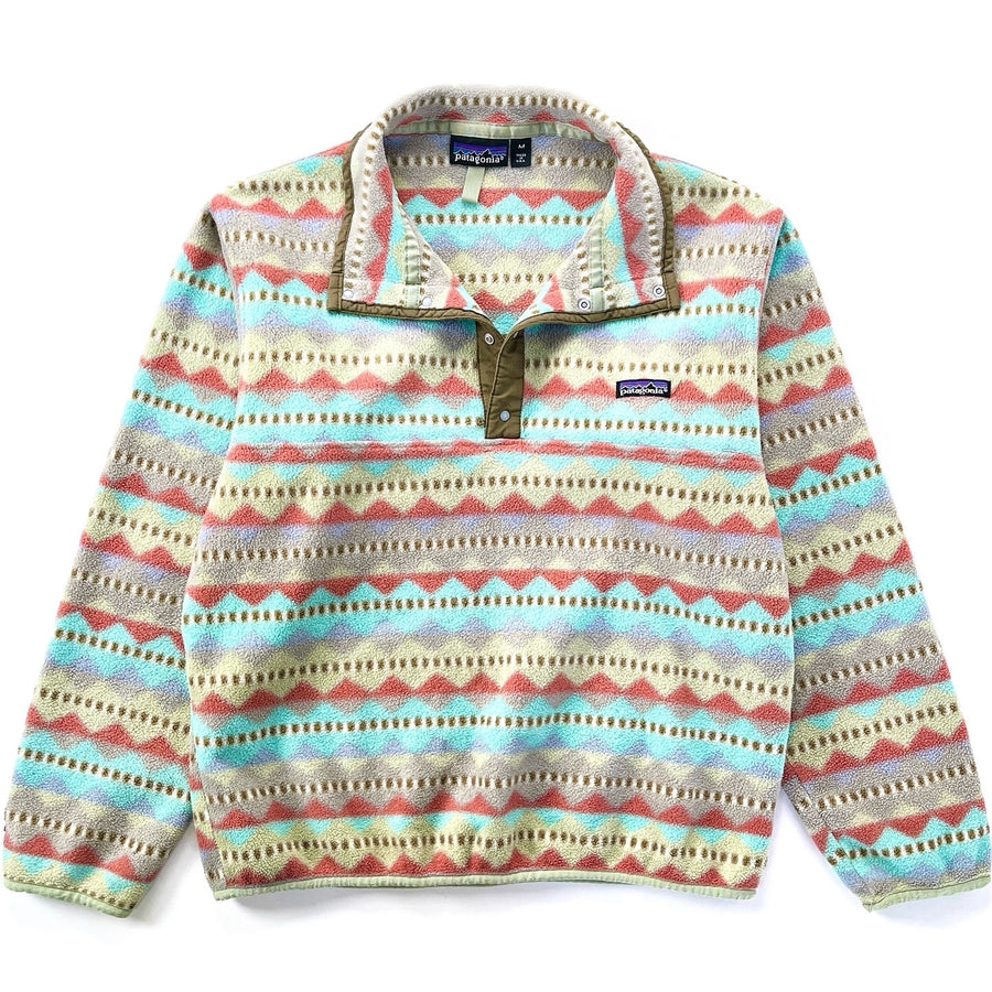 1991 Patagonia Made In The U.S.A. Printed Synchilla Snap-T Pullover, Diamonds (M)