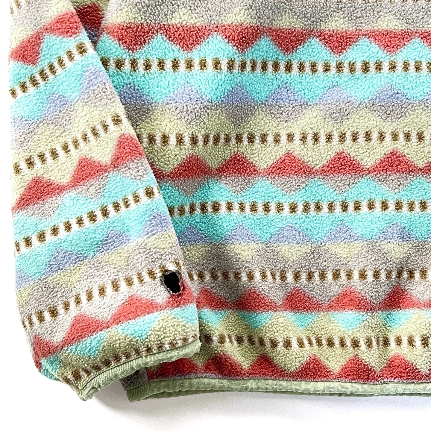 1991 Patagonia Made In The U.S.A. Printed Synchilla Snap-T Pullover, Diamonds (S)
