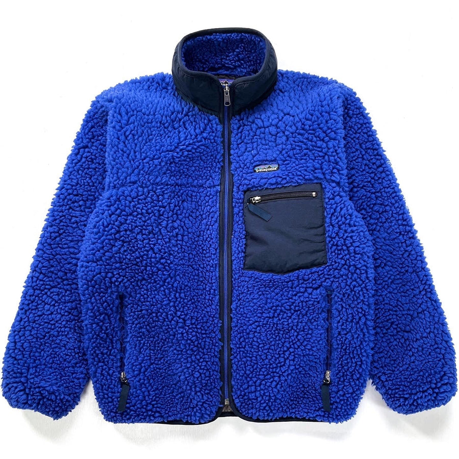 2001 Patagonia Classic Retro Cardigan, Cerulean & Taupe (S)