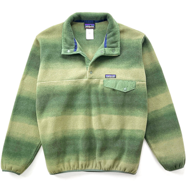 2015 Patagonia Printed Synchilla Snap-T Pullover, Hand Dipped: Camp Green (M)