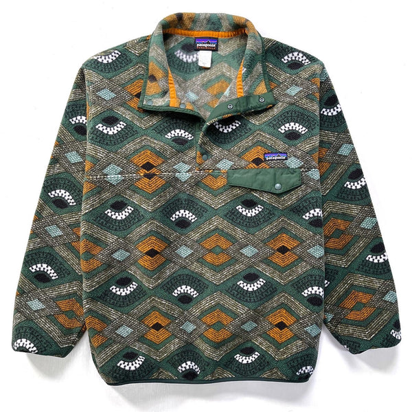 2014 Patagonia Printed Synchilla Snap-T, Slowfoot: Fatigue Green (M)