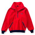1980s Patagonia Bunting Half-Zip Fleece Sweater, Red & Navy (S)