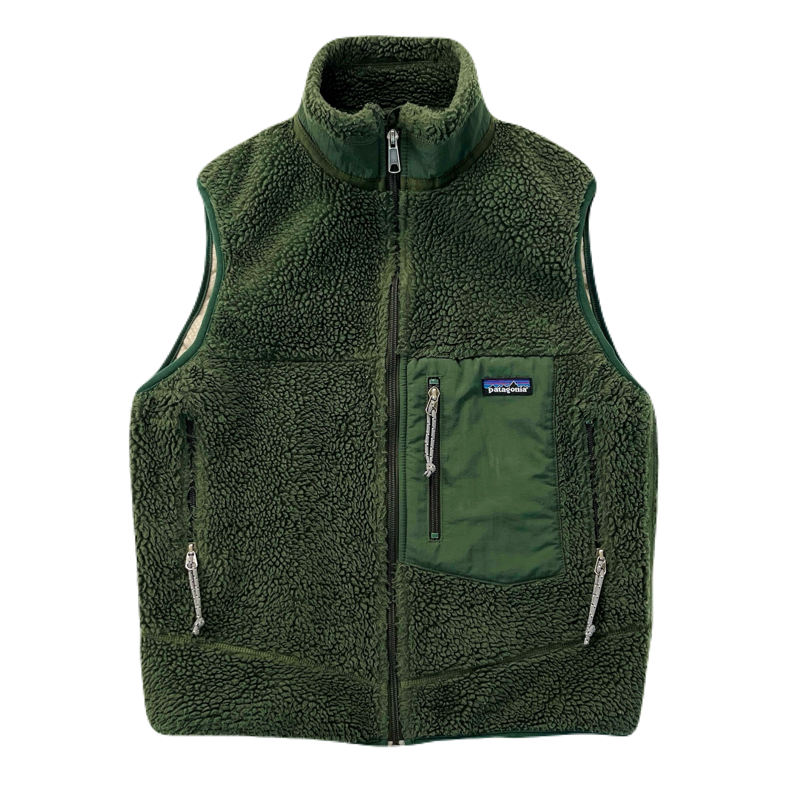 2000 Patagonia Made In The U.S.A. Retro-X Vest, Dark Moss (S)