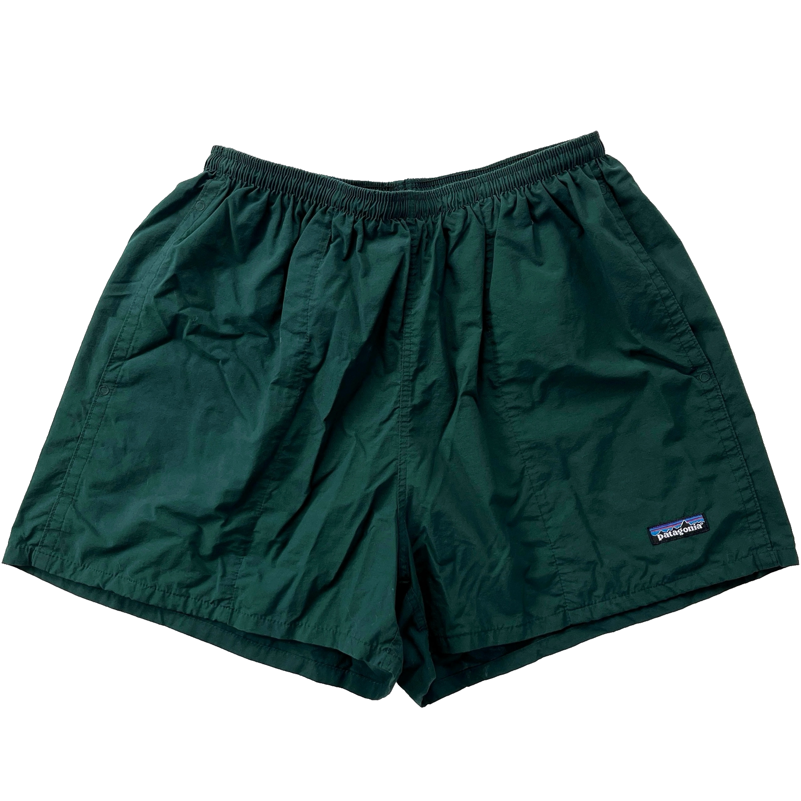 1998 Patagonia Mens 3.5” Nylon Baggies Shorts, Hunter (L)