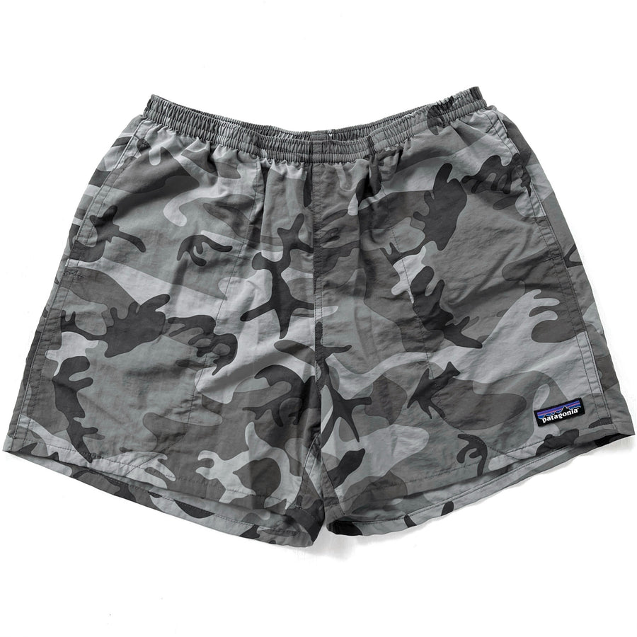 2016 Patagonia Mens 5” Baggies Shorts, Camo Print: Grey (M)