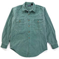 1992 Patagonia Mens Cotton Canvas Shirt, Weathered Green (M)