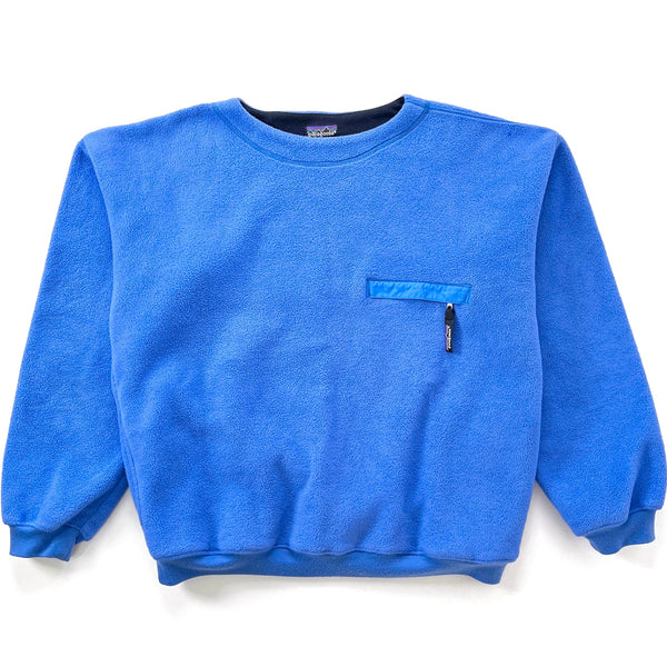 1991 Patagonia Made In The U.S.A. Synchilla Crewneck, Sapphire Blue (L/XL)