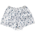 1990 Patagonia 4” Printed Cotton Baggies Shorts, White & Blue (M)