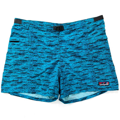 Patagonia (Vintage) — 1995 Patagonia 3.5” Printed Nylon River Shorts, Outriggers (L/XL)