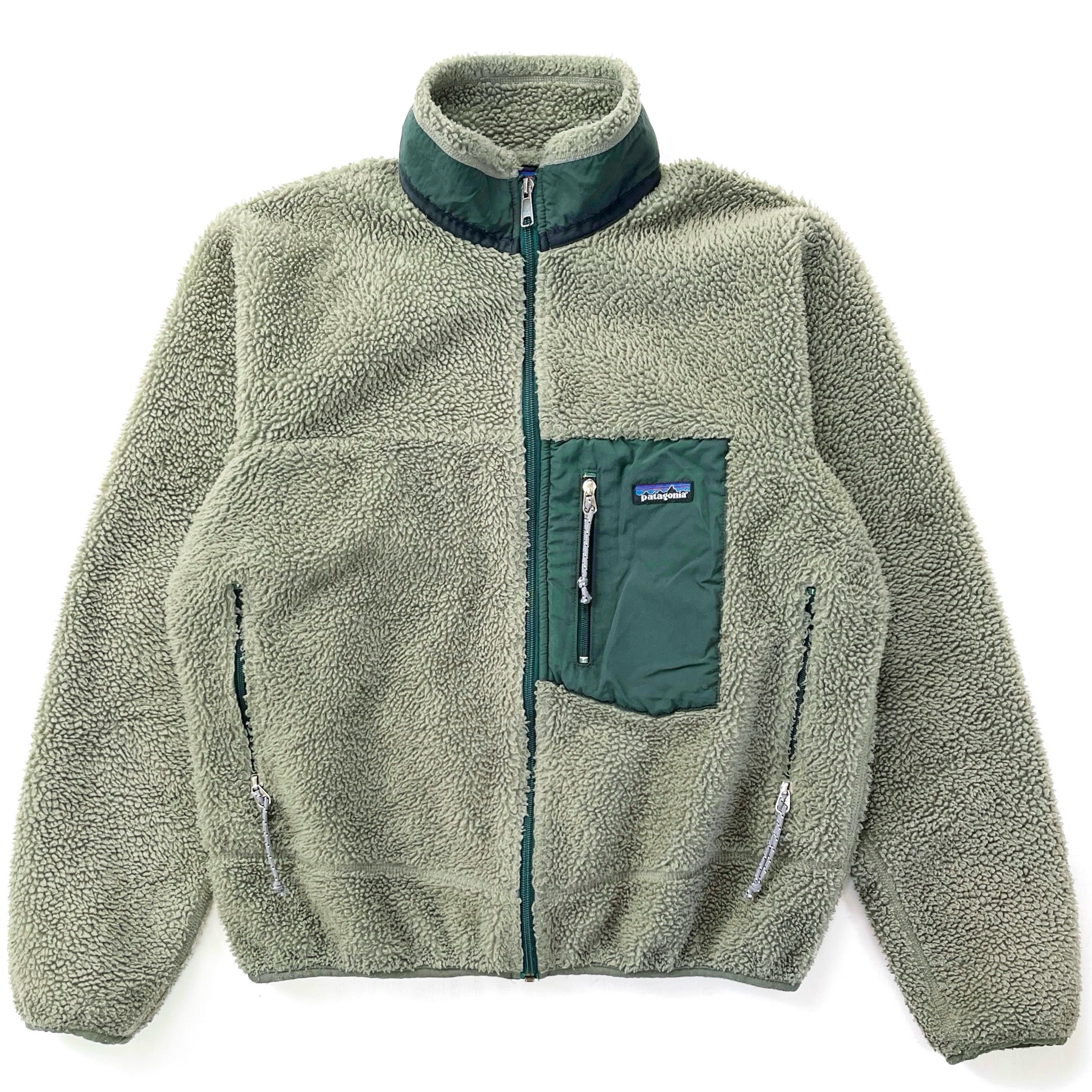 2000 Patagonia Classic Retro-X Fleece Jacket, Eucalyptus (M)