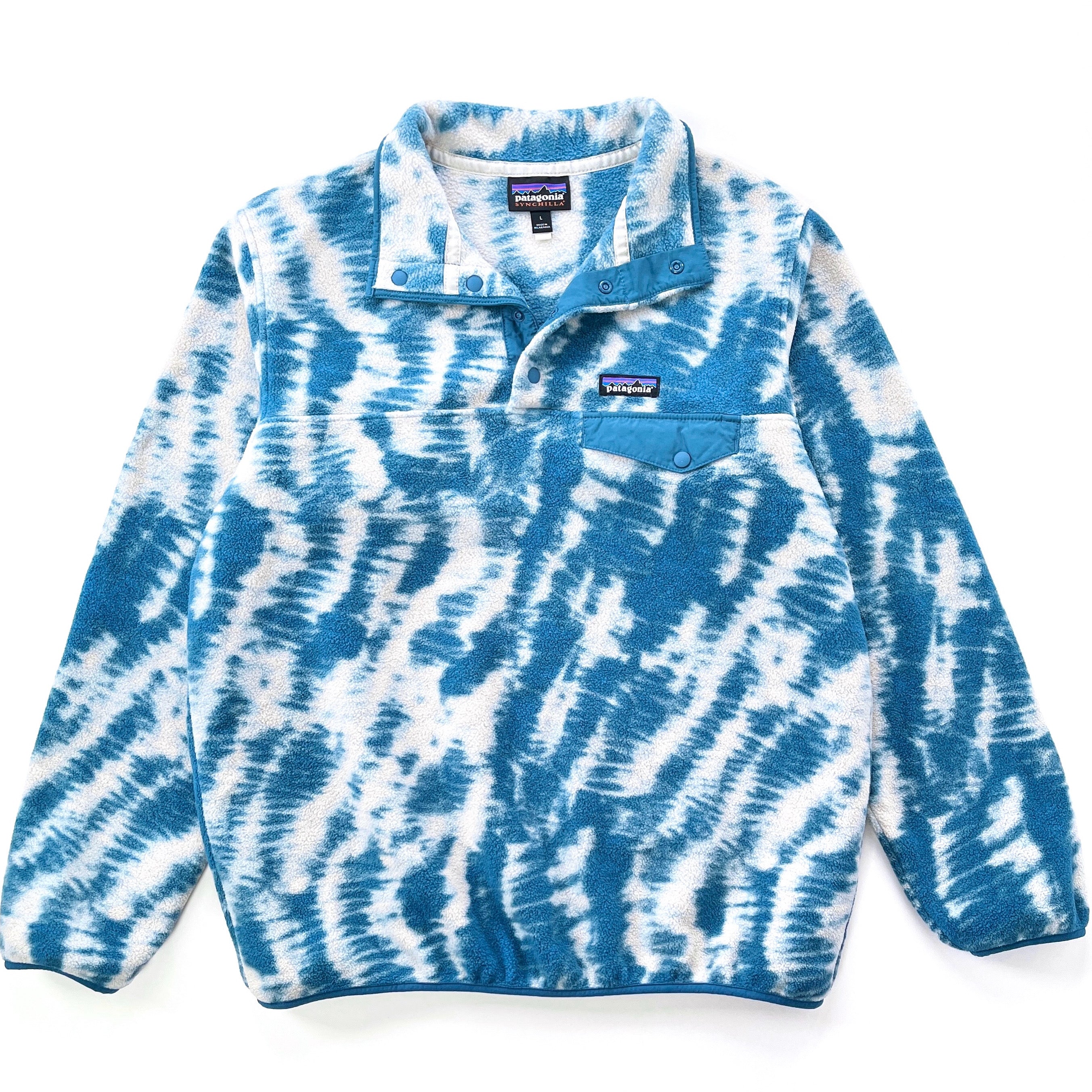 2022 Patagonia Womens Synchilla Snap-T, Mighty Mycelium: Wavy Blue