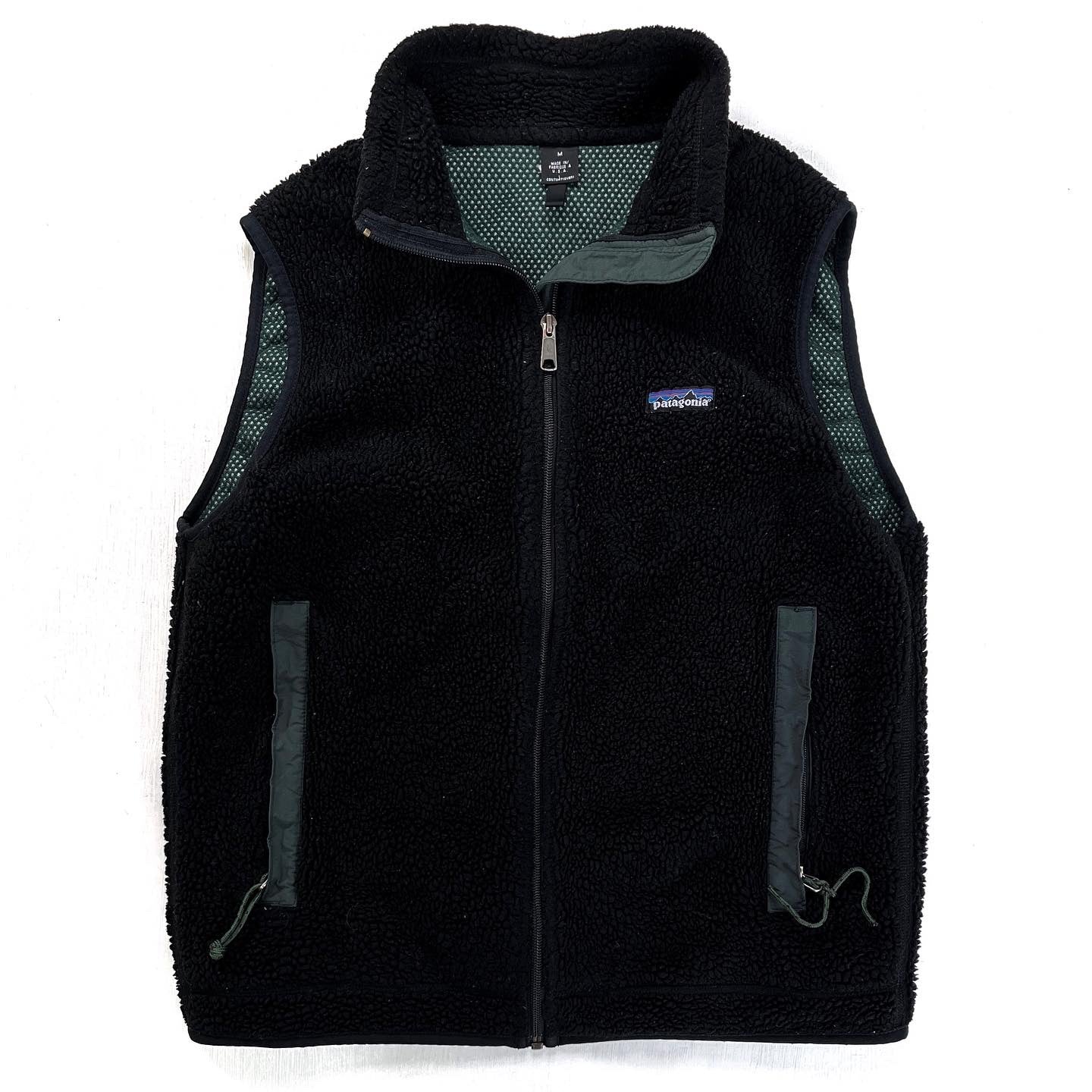 1997 Patagonia Made In The U.S.A. P.E.F. Retro-X Vest, Black (S)