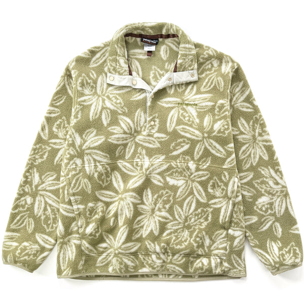 2005 Patagonia Printed Synchilla Marsupial Snap-T Pullover, Tropical: Light Olive (L)