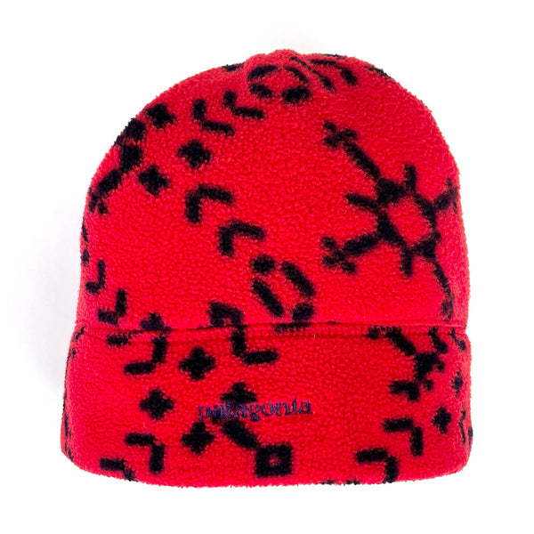1994 Patagonia Made In The U.S.A. Printed Synchilla Hat, Sno: Chili (L)