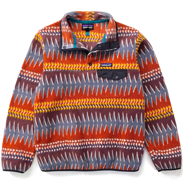 2017 Patagonia Womens Printed Snap-T, Laughing Waters: Ruby (S)