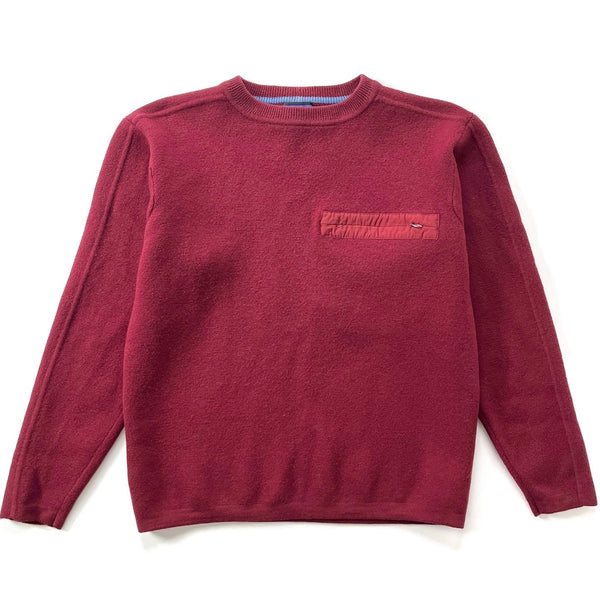 1990 Patagonia Wool Crewneck Sweater, Burgundy Red (S)
